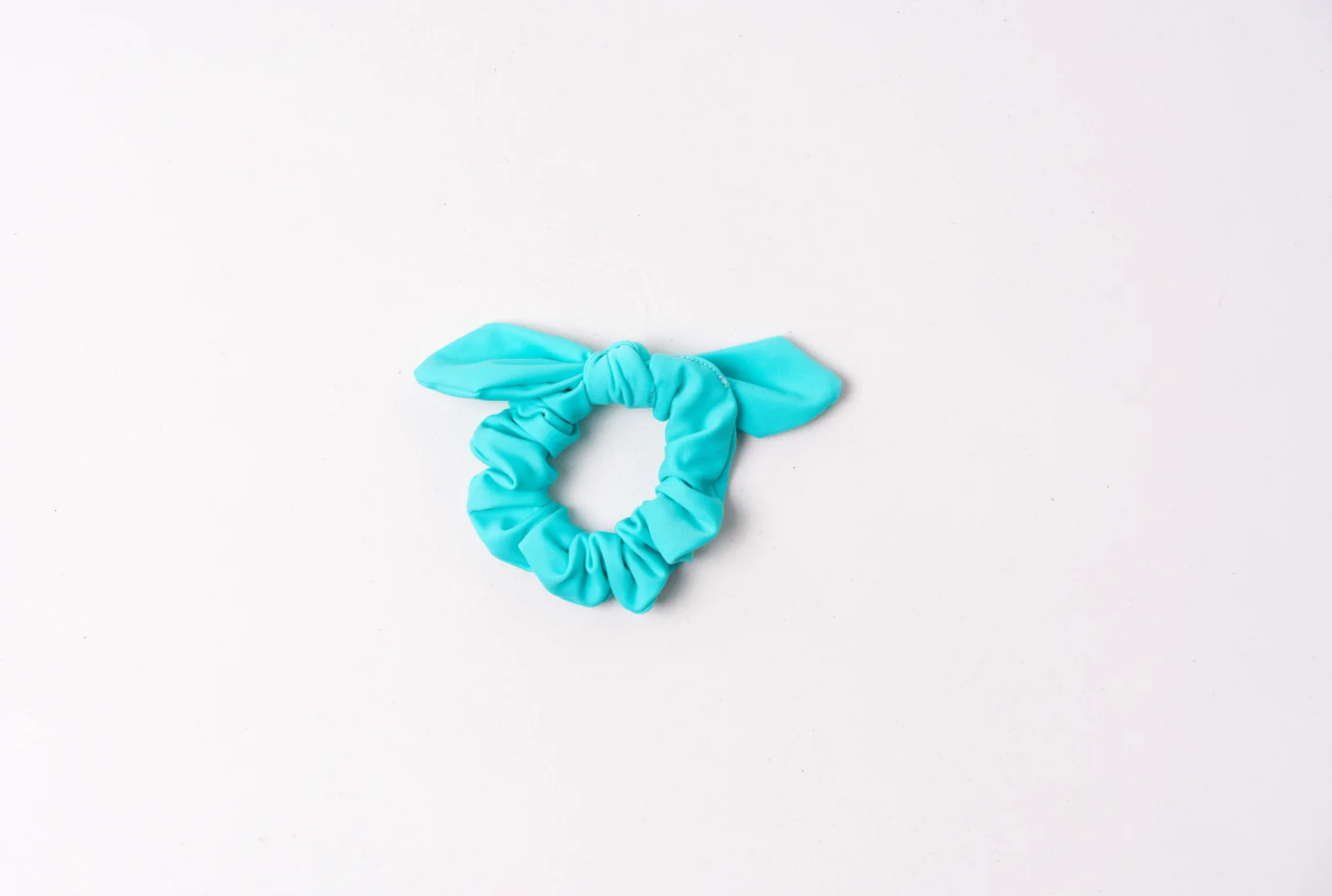 Lycra mint scrunchie bow - Image 2